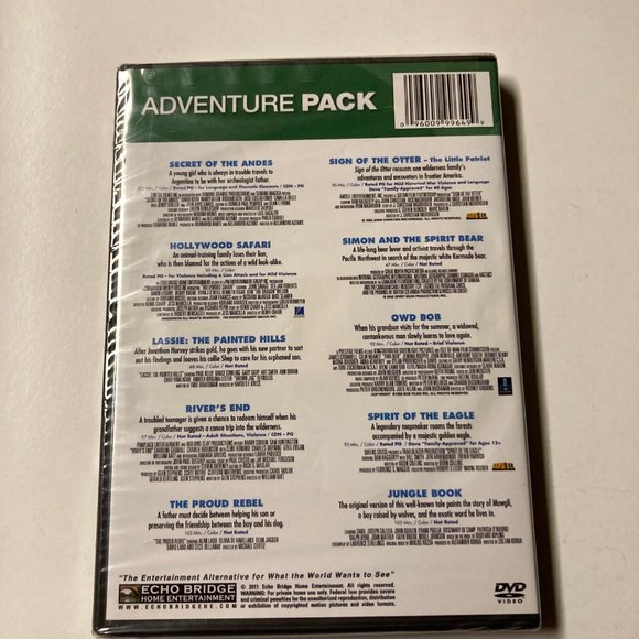 10 Movie Adventure Pack DVD Brand New And Sealed - Picture 2 of 7